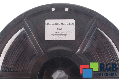 FLASHFORGE 1,75MM ABS PRO FILAMENT 0.5KG BLACK VONKAJŠÍ ROZMER CIEVKY 180MM, VNÚTORNÝ ROZMER CIEVKY 50MM, ŠÍRKA CIEVKY 45MM