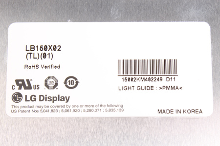 LG DISPLAY LB150X02 TL01 15" LCD DISPLEJ