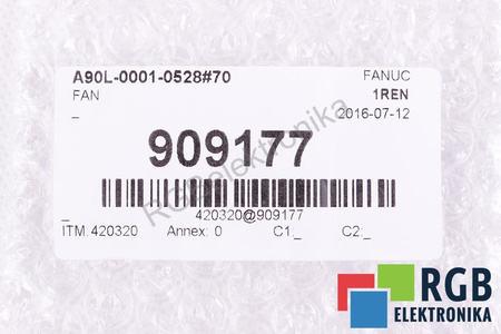 FANUC A90L-0001-0528#70 1608VL-05W-B59 40X40X20MM, 24V VENTILÁTOR