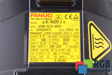FANUC A06B-0235-B605 A8/4000IS