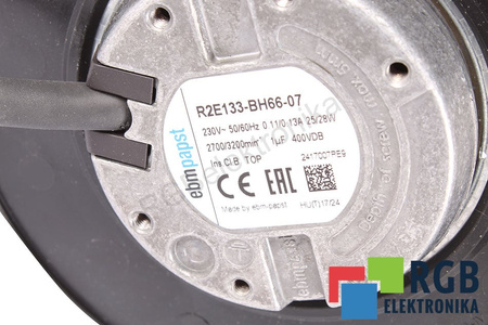 EBM PAPST R2E133-BH66-07 R2E133-BH66-07 230V, 13A, 1-F VENTILÁTOR