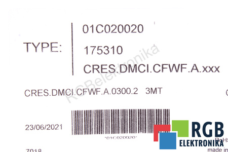 CMZ CRES.DMCI.CFWF.AXXX CD1-K/LBD-MMB 3M KÁBEL