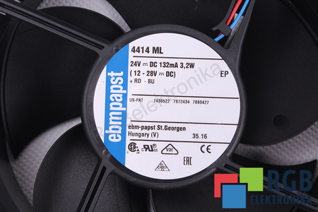 EBM PAPST 4414ML 119X119X38MM, 24V, 0.132A VENTILÁTOR