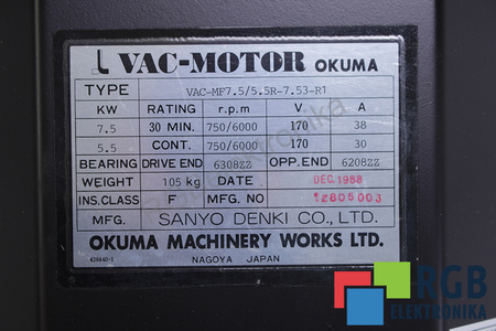 OKUMA VAC-MF7.5/5.5R-7.53-R1