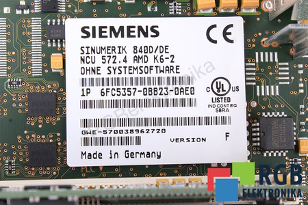 SIEMENS 6FC5357-0BB23-0AE0 VERSION F SINUMERIK 840D/DE NCU572.4 AMD K6-2