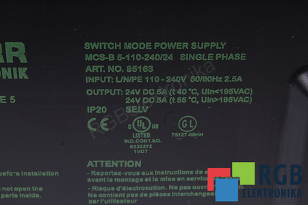 MURR ELEKTRONIK MCS-B5-110-240/24 85163