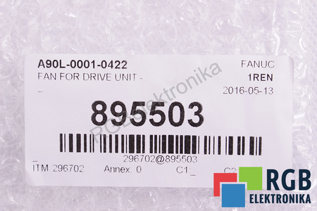 FANUC A90L-0001-0422 3106KL-05W-B59 80X80X15, 24V VENTILÁTOR