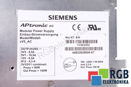 SIEMENS A5E02625806-K7 CV5_AC APTRONIC