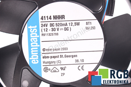 EBM PAPST 4114NHHR 119X119X238MM, 24V VENTILÁTOR