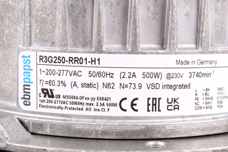 EBM PAPST R3G250RR01H1 VENTILÁTOR