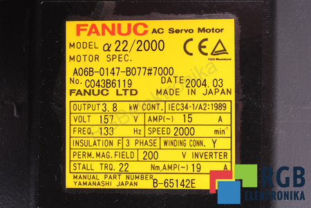 FANUC A06B-0147-B077#7000 A22/2000