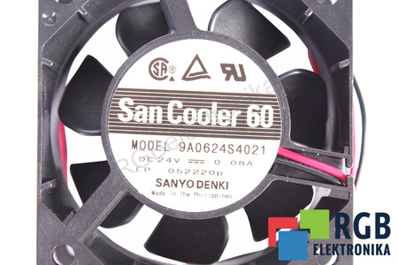 SANYO DENKI 9A0624S4021 60X60X25MM, 24V VENTILÁTOR
