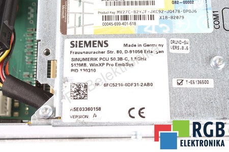 SIEMENS 6FC5210-0DF31-2AB0 VERSION A SINUMERIK PCU 50.3B-C