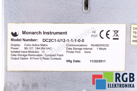 MONARCH INSTRUMENT DC2C1-U12-1-1-1-0-0 DATACHART 2000
