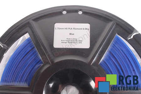 FLASHFORGE 1,75MM HS PLA FILAMENT 0.5KG BLUE VONKAJŠÍ ROZMER CIEVKY 180MM, VNÚTORNÝ ROZMER CIEVKY 50MM, ŠÍRKA CIEVKY 45MM