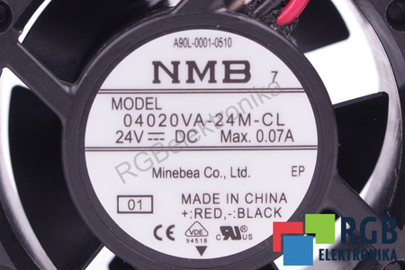 FANUC A90L-0001-0510 04020VA-24M-CL 40X40X20MM, 24V VENTILÁTOR