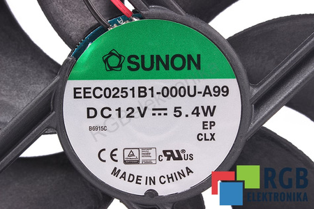 SUNON EEC0251B1-000U-A99 120X120X25MM, 12V VENTILÁTOR
