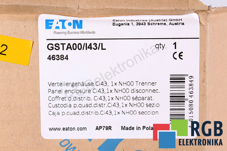 EATON IDT GSTA00/I43/L IP65 KRYT POISTKY