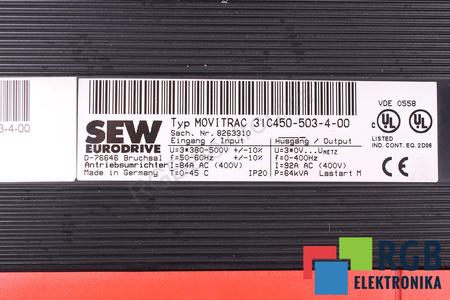 SEW EURODRIVE 31C450-503-4-00 MOVITRAC