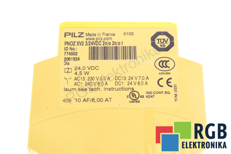 PILZ PNOZ XV2 3/24VDC 2N/O 2N/O T 774502 BEZPEČNOSTNÉ RELÉ