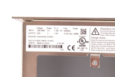 BOSCH REXROTH DKC10.3-008-3-MGP-01VRS R911295610 ECODRIVE CS