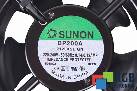 SUNON DP200A2123XSL.GN 120X120X38, 230V VENTILÁTOR