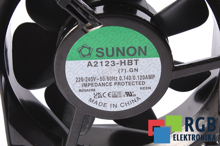 SUNON A2123-HBT(7).GN 120X120X38MM, 230V VENTILÁTOR