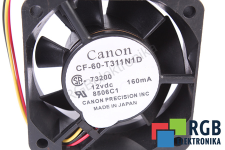 CANON CF-60-T311N1D 12VDC 60X60X25MM, 12V, 0.16A VENTILÁTOR