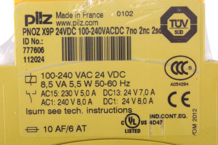 PILZ PNOZ X9P 24DC 24-240VACDC 7NO 2NC 2SO 777606 BEZPEČNOSTNÉ RELÉ