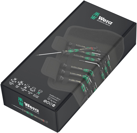 WERA 05073675001 KRAFTFORM MICRO 12 UNIVERSAL 1 SADA PRECÍZNYCH NÁSTRČNÝCH SKRUTKOVAČOV, 12 KS