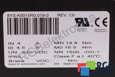 B&R AUTOMATION 8YS-K0015R0.019-0