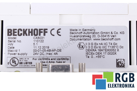 BECKHOFF CX8031 EMBEDDED PC WITH ARM9™ AND PROFIBUS SLAVE