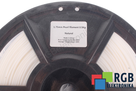 FLASHFORGE 1,75MM PEARL FILAMENT 0.5KG NATURAL VONKAJŠÍ ROZMER CIEVKY 180MM, VNÚTORNÝ ROZMER CIEVKY 50MM, ŠÍRKA CIEVKY 45MM