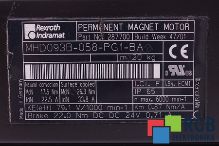 INDRAMAT MHD093B-058-PG1-BA