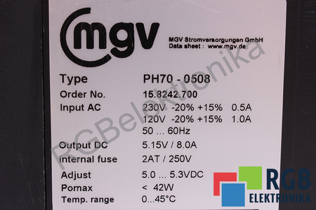 MGV PH70-0508 15.8242.700