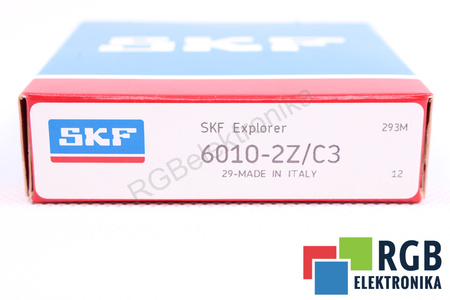 SKF 6010-2Z/C3 18000RPM, 9000RPM, 50X80X16 22.9KN, 15.6KN LOŽISKO