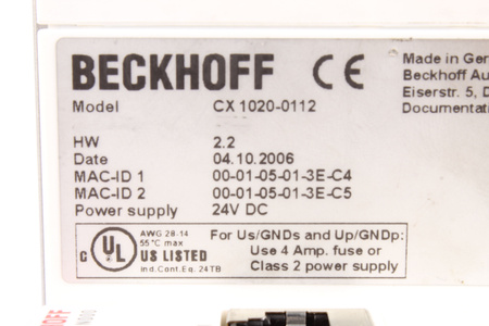 BECKHOFF CX1020-0112