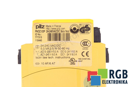 PILZ PNOZ X3P 24-240VACDC 3N/O 1N/C