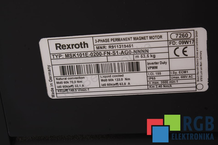 REXROTH MSK101E-0200-FN-S1-AG0-NNNN R911319451