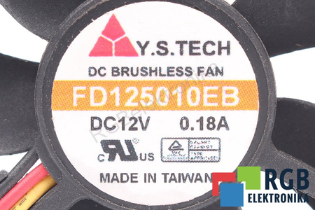 Y.S.TECH FD125010EB 50X50X10MM, 12V, 0.18A VENTILÁTOR
