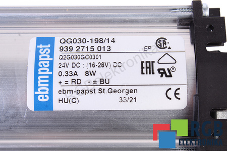 EBM PAPST QG030-198/14 258X50X47,5MM, 24V VENTILÁTOR