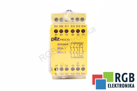 PILZ PNOZ X3 240VAC 24VDC 3N/O 1N/C 1SO 774319 BEZPEČNOSTNÉ RELÉ
