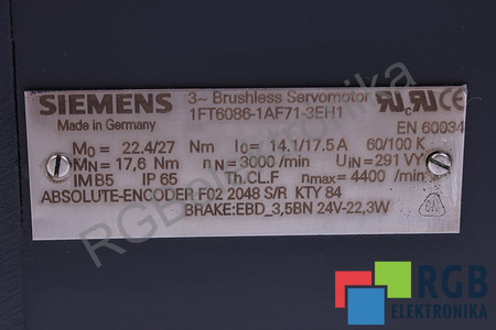 SIEMENS 1FT6086-1AF71-3EH1