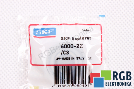 SKF 6000-2Z/C3 67000RPM, 34000RPM, 10X26X8 4.75KN, 1.96KN LOŽISKO