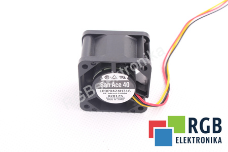 SANYO DENKI 109P0424H316 SAN ACE 40 40X40X28MM, 24V VENTILÁTOR