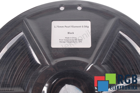 FLASHFORGE 1,75MM PEARL FILAMENT 0.5KG BLACK VONKAJŠÍ ROZMER CIEVKY 180MM, VNÚTORNÝ ROZMER CIEVKY 50MM, ŠÍRKA CIEVKY 45MM