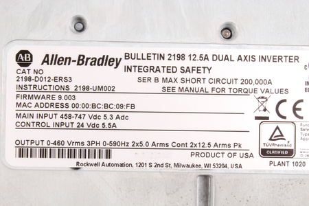 ALLEN BRADLEY 2198-D012-ERS3