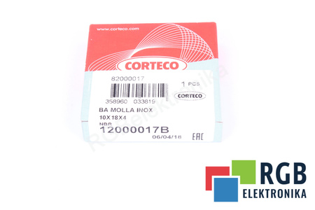 CORTECO 10X18X4 SIMMERING BA MOLLA INOX 12000017B TESNENIE