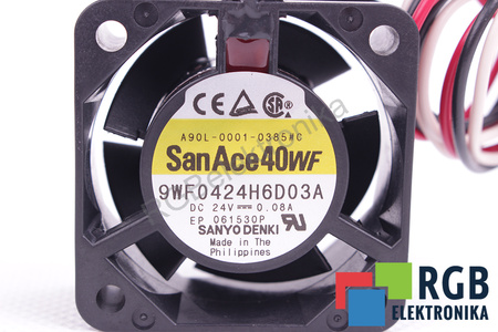 FANUC A90L-0001-0385#C 9WF0424H6D03A 40X40X20MM, 24V VENTILÁTOR