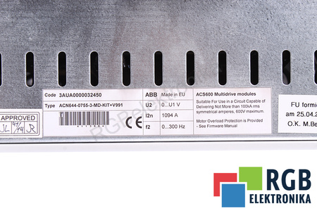 ABB ACN644-0755-3-MD-KIT+V991 ACS600 3AUA0000032450